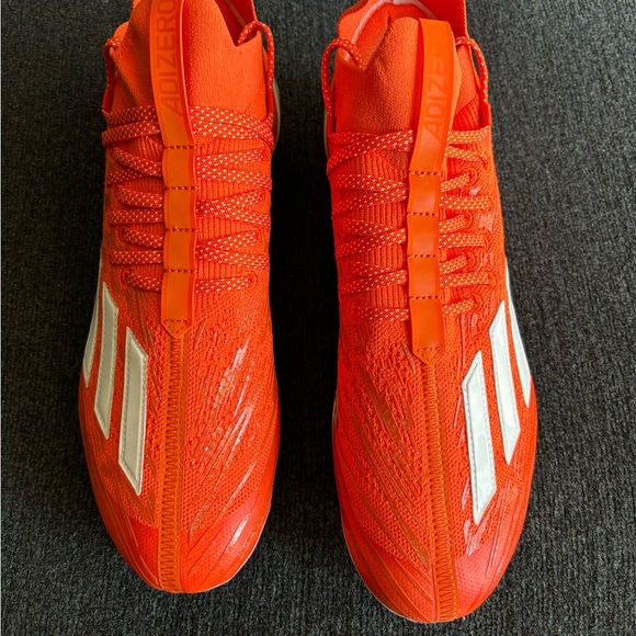 Adidas Adizero PrimeKnit Orange/White Football Cleats Size 11.5 - Picture 2 of 8